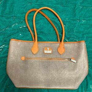 Valentina Elegant Gray and Tan Tote